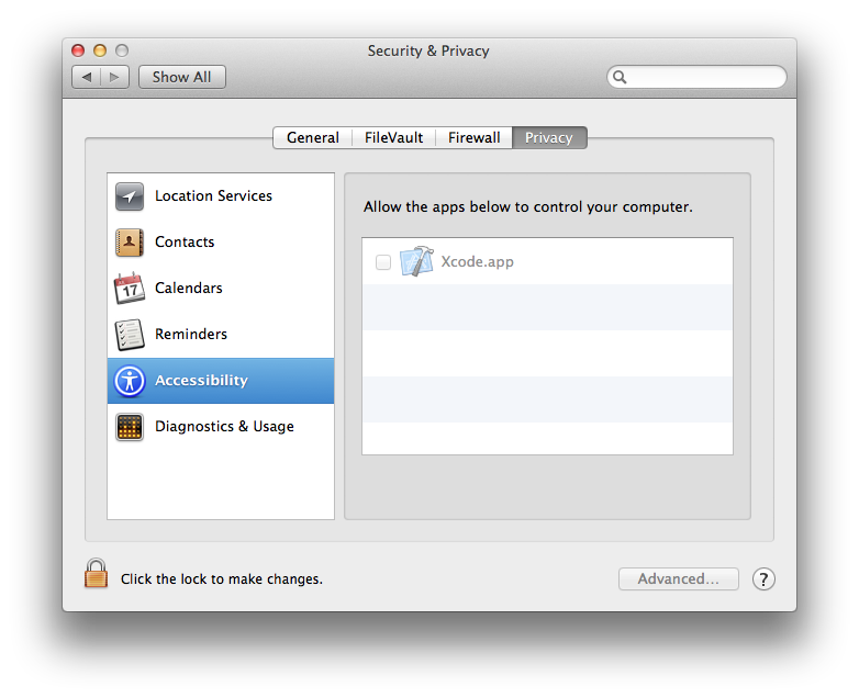 enable access for assistive devices on mac sierra